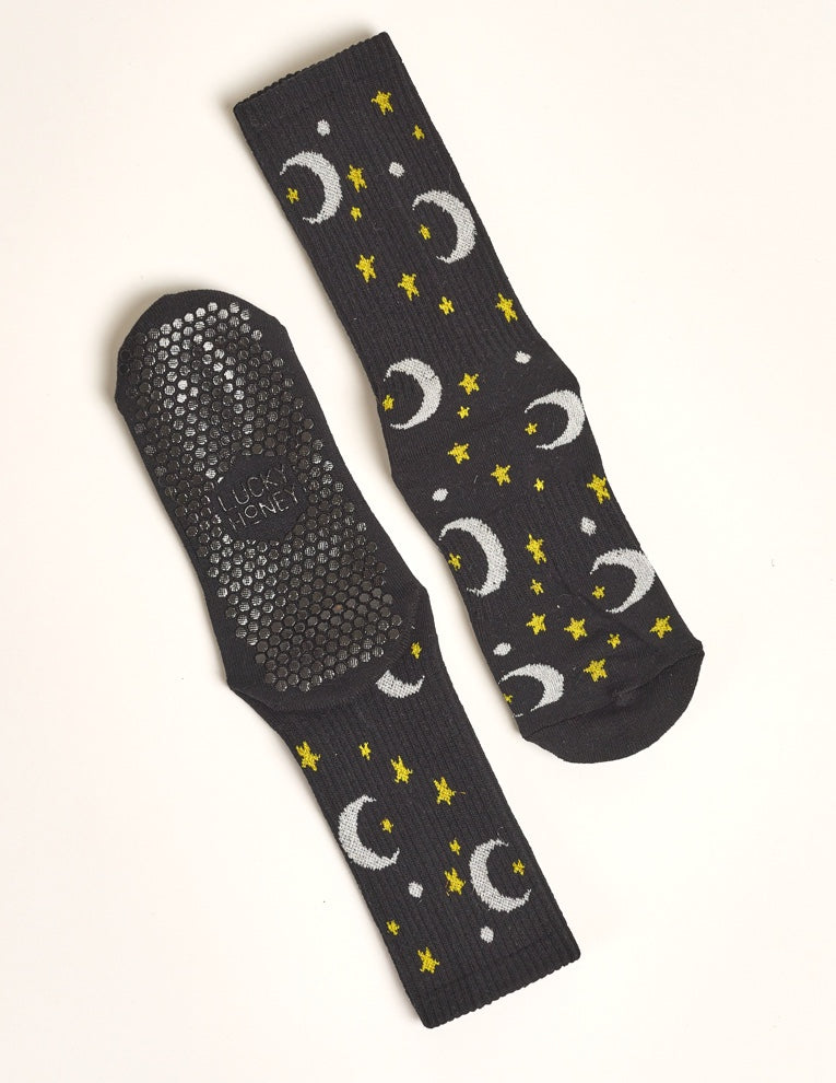 The Tall Tube Print Grip Sock