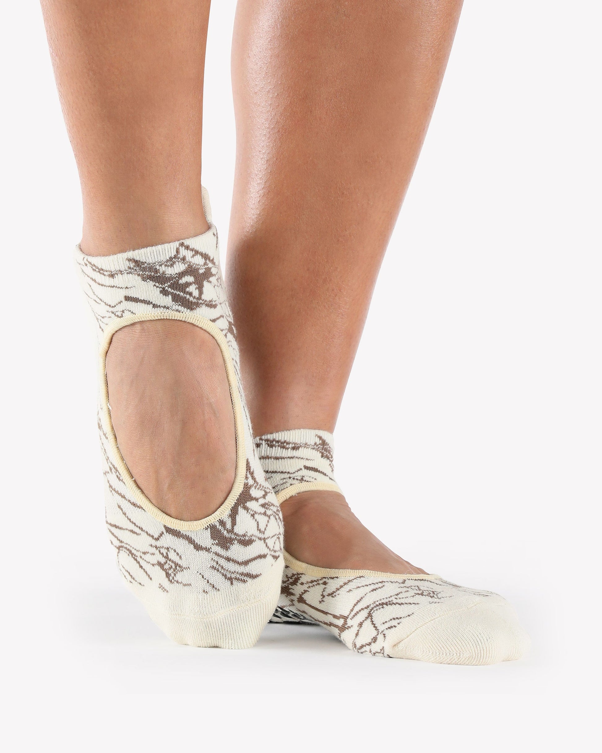 Marble Strap Grip Sock