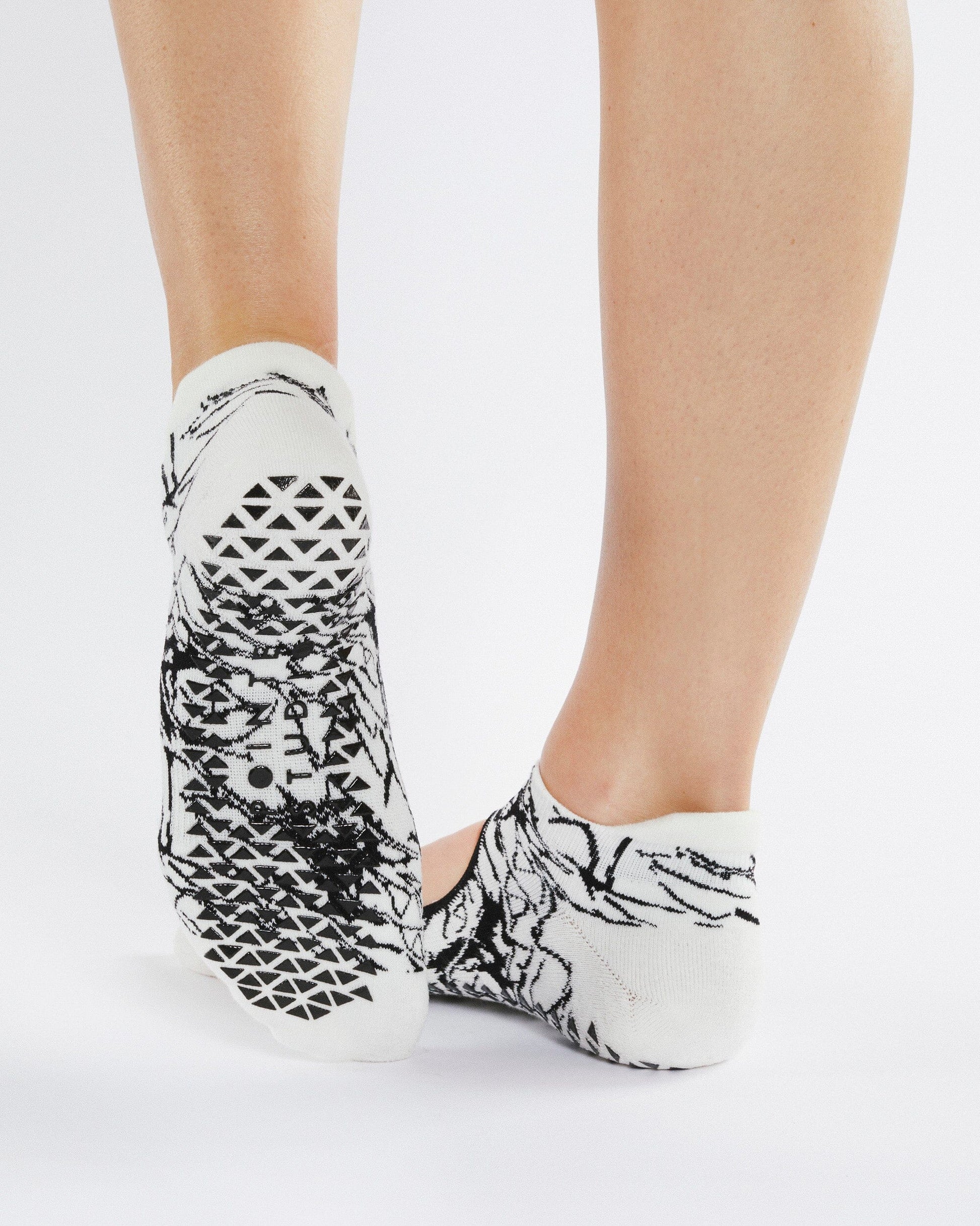 Marble Strap Grip Sock