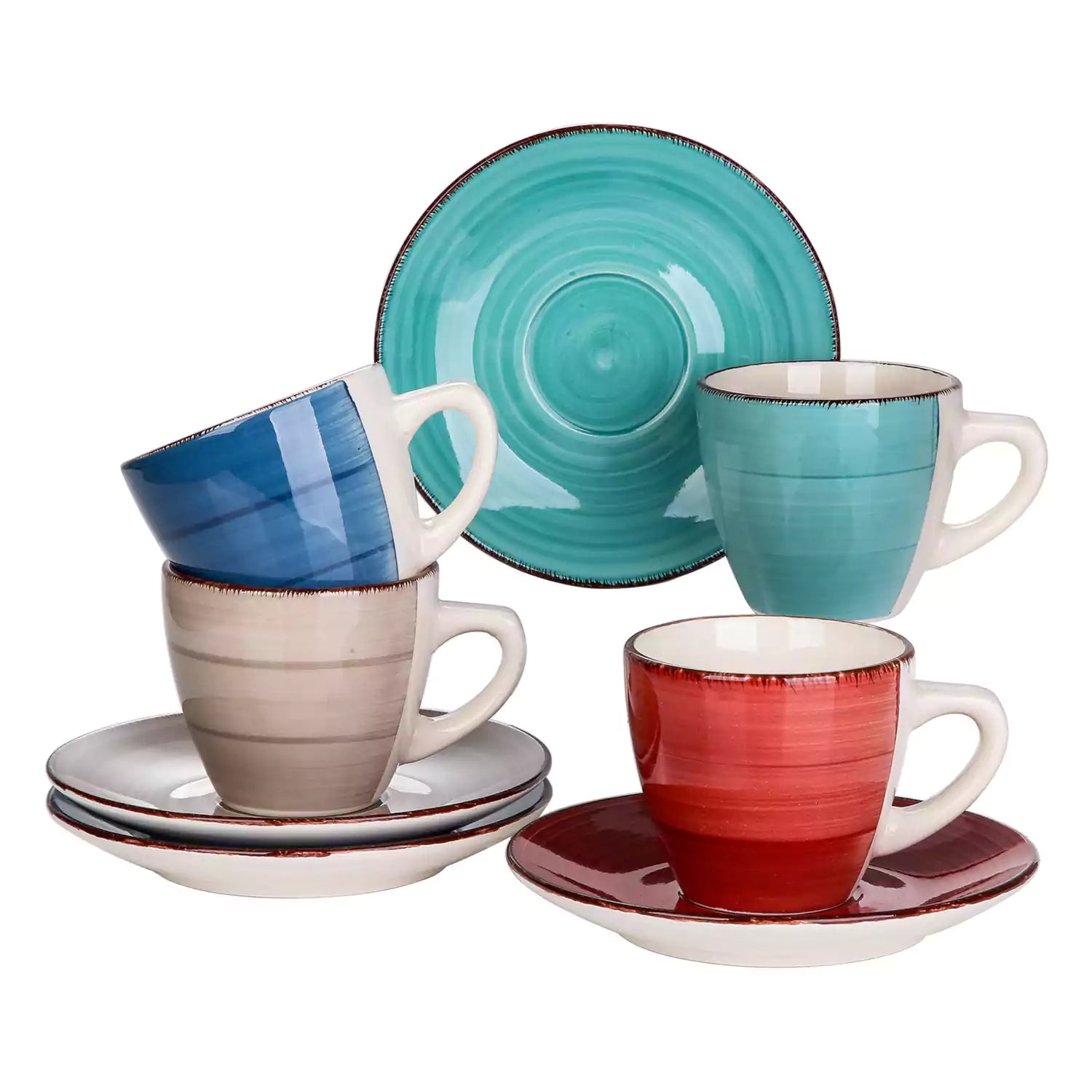 Bella Cups and Saucers Set of 4