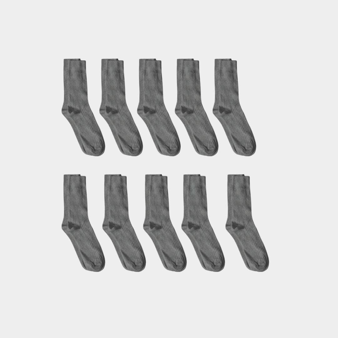 Adult Ribbed Socks - 100% Organic Cotton