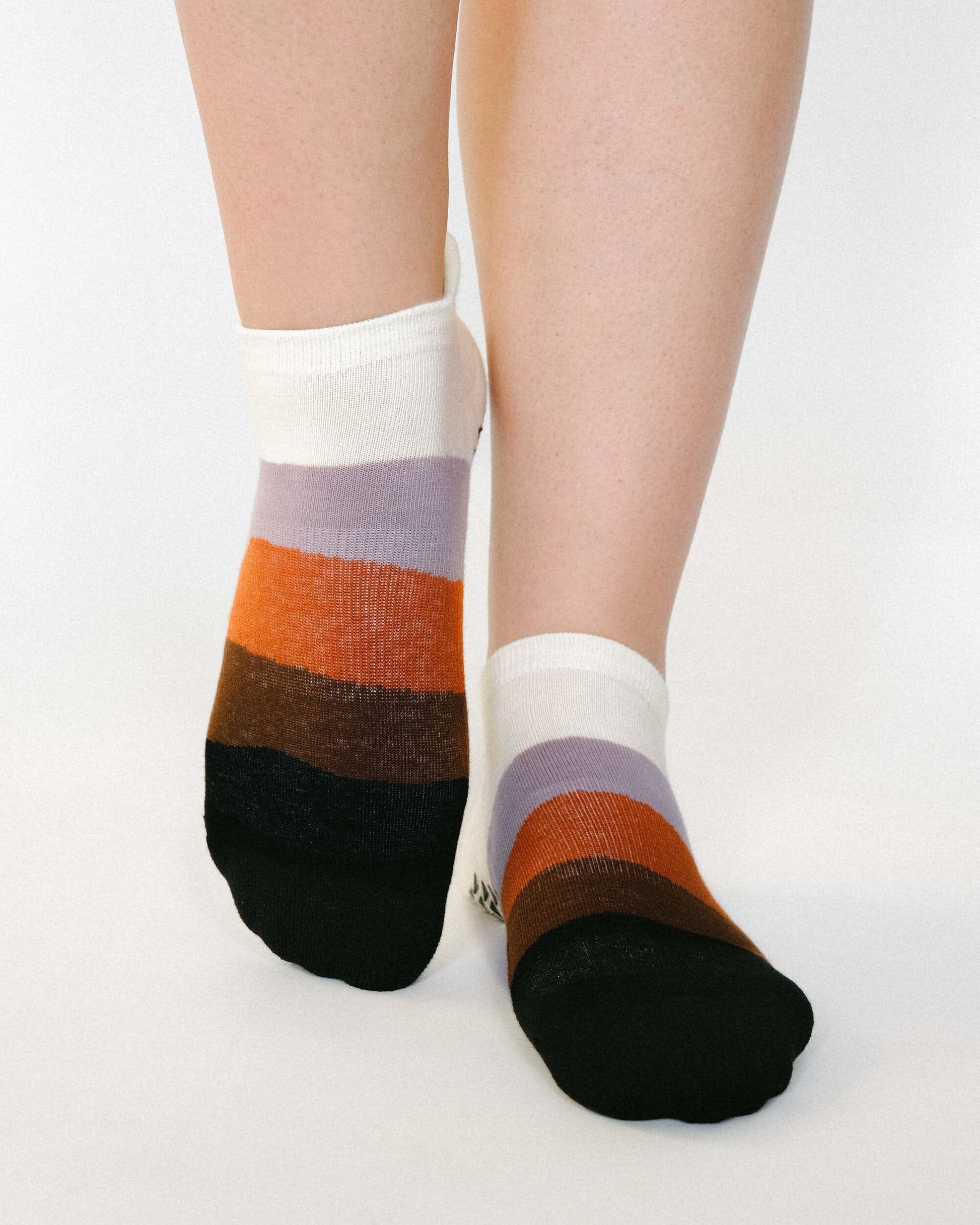 Layered Stripe Full Foot Grip Sock