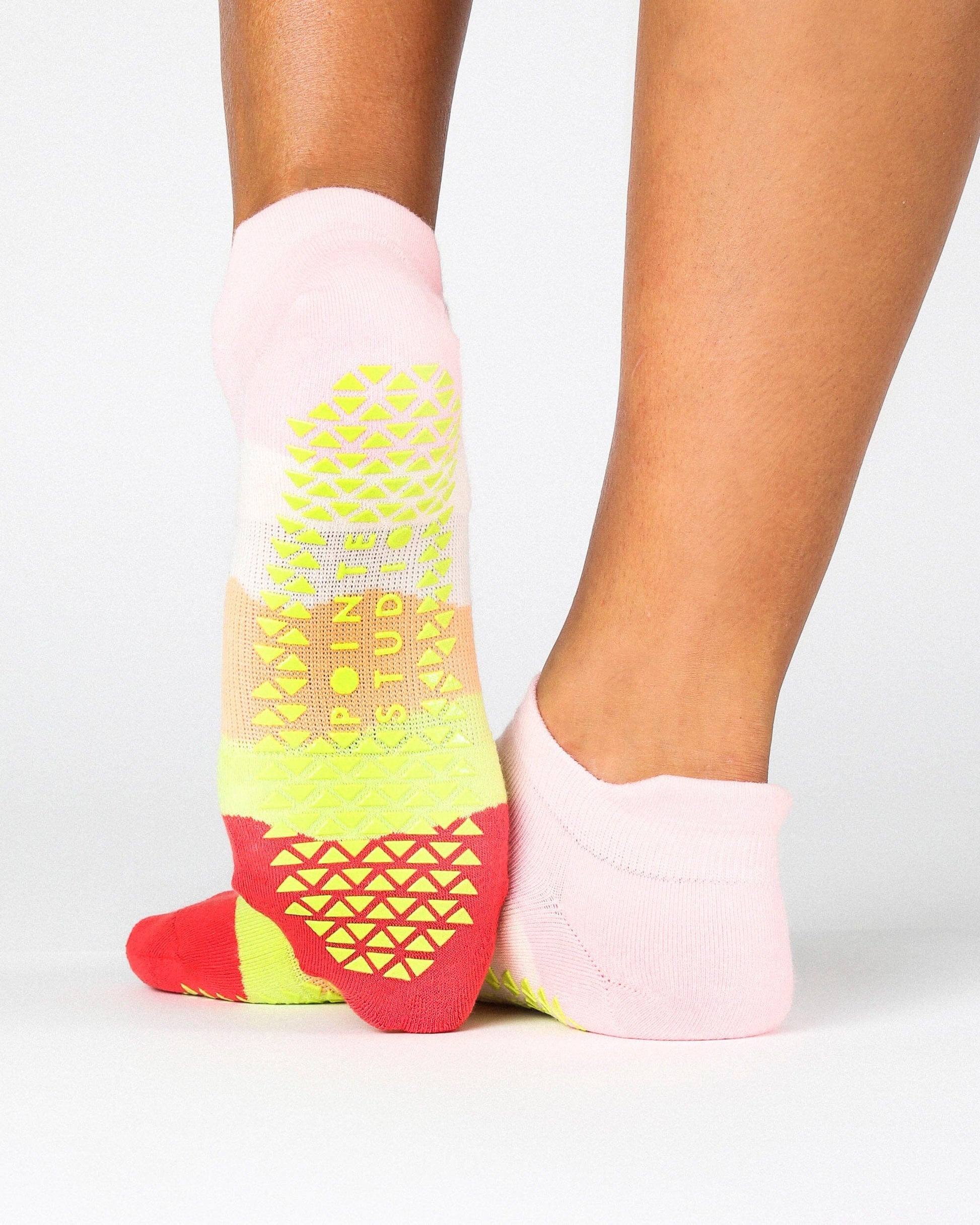 Layered Stripe Full Foot Grip Sock