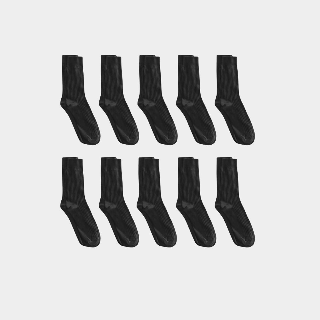 Adult Ribbed Socks - 100% Organic Cotton