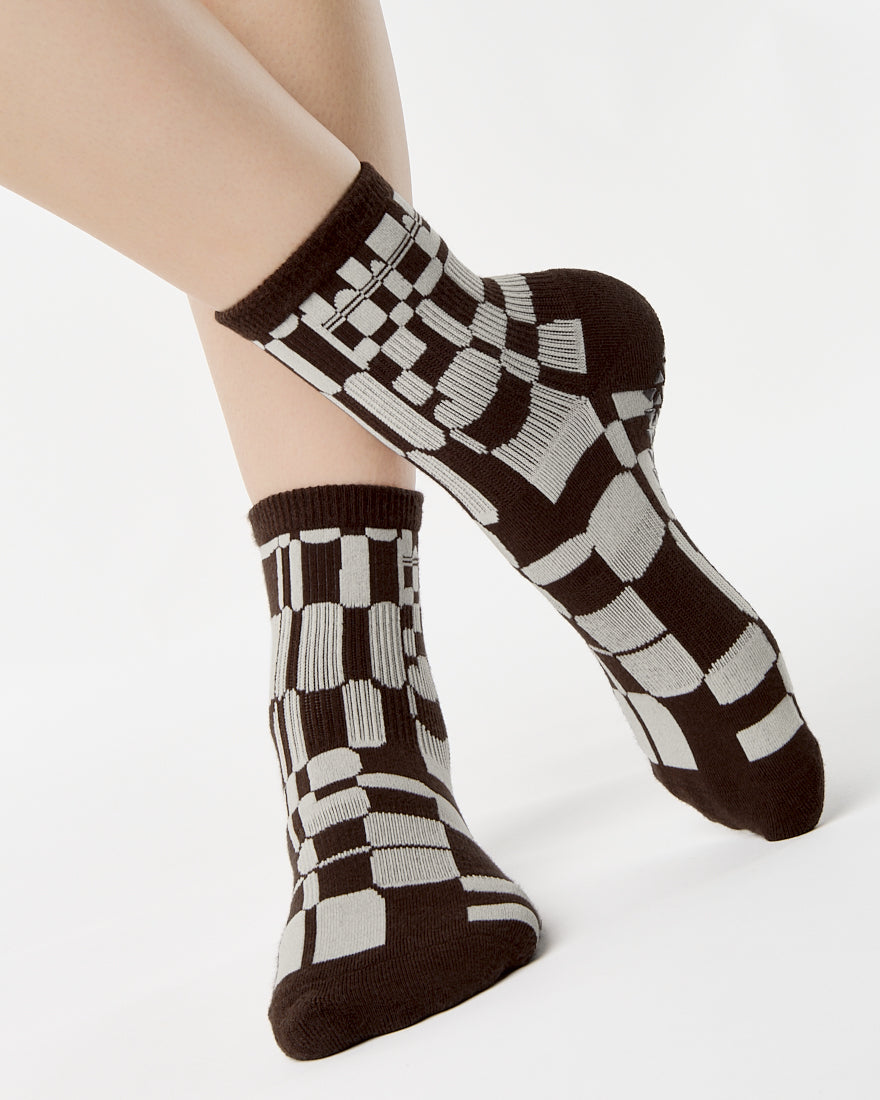 Retro Geo Ankle Grip Sock