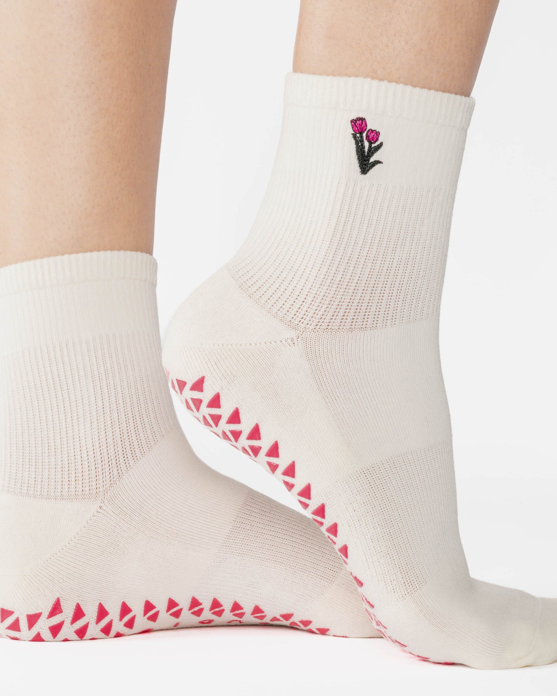 Tulips Ankle Grip Sock