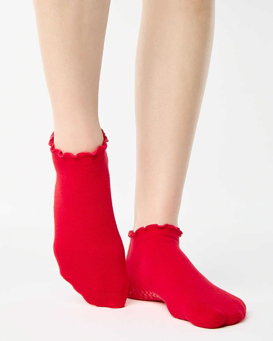 Ruffle Full Foot Grip Sock