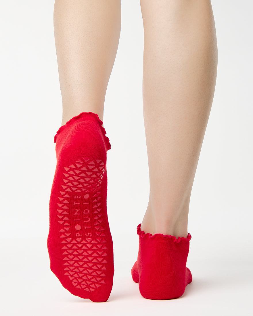 Ruffle Full Foot Grip Sock
