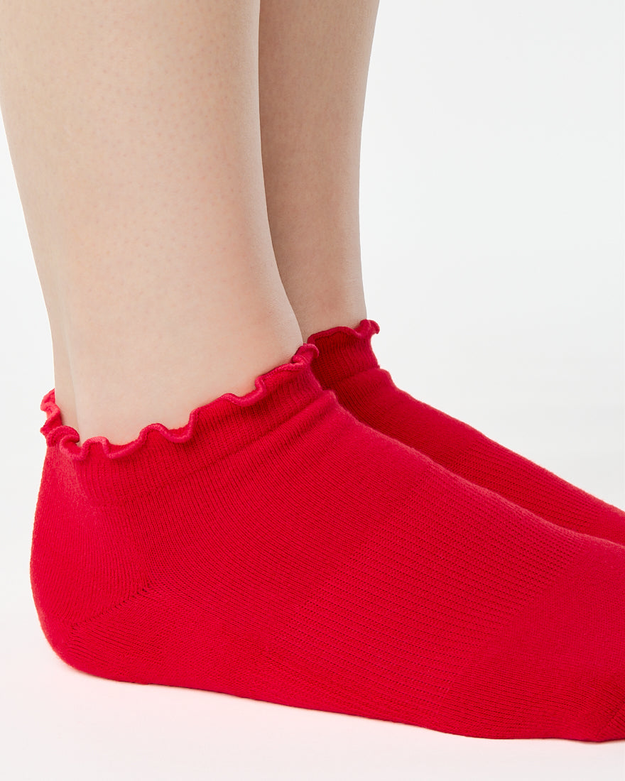 Ruffle Full Foot Grip Sock