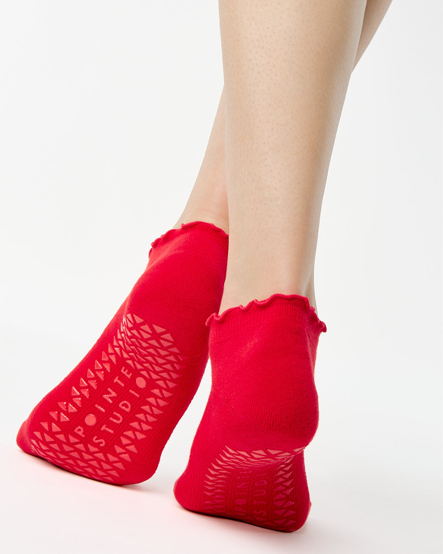 Ruffle Full Foot Grip Sock