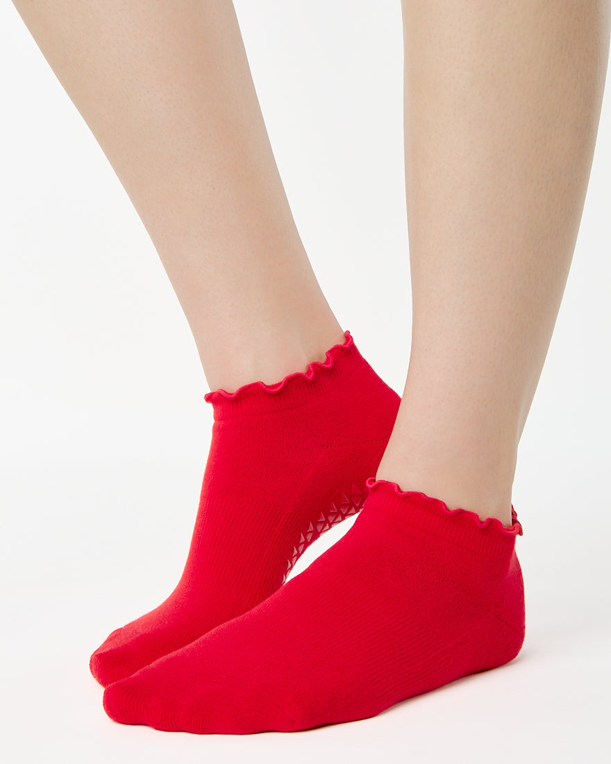 Ruffle Full Foot Grip Sock