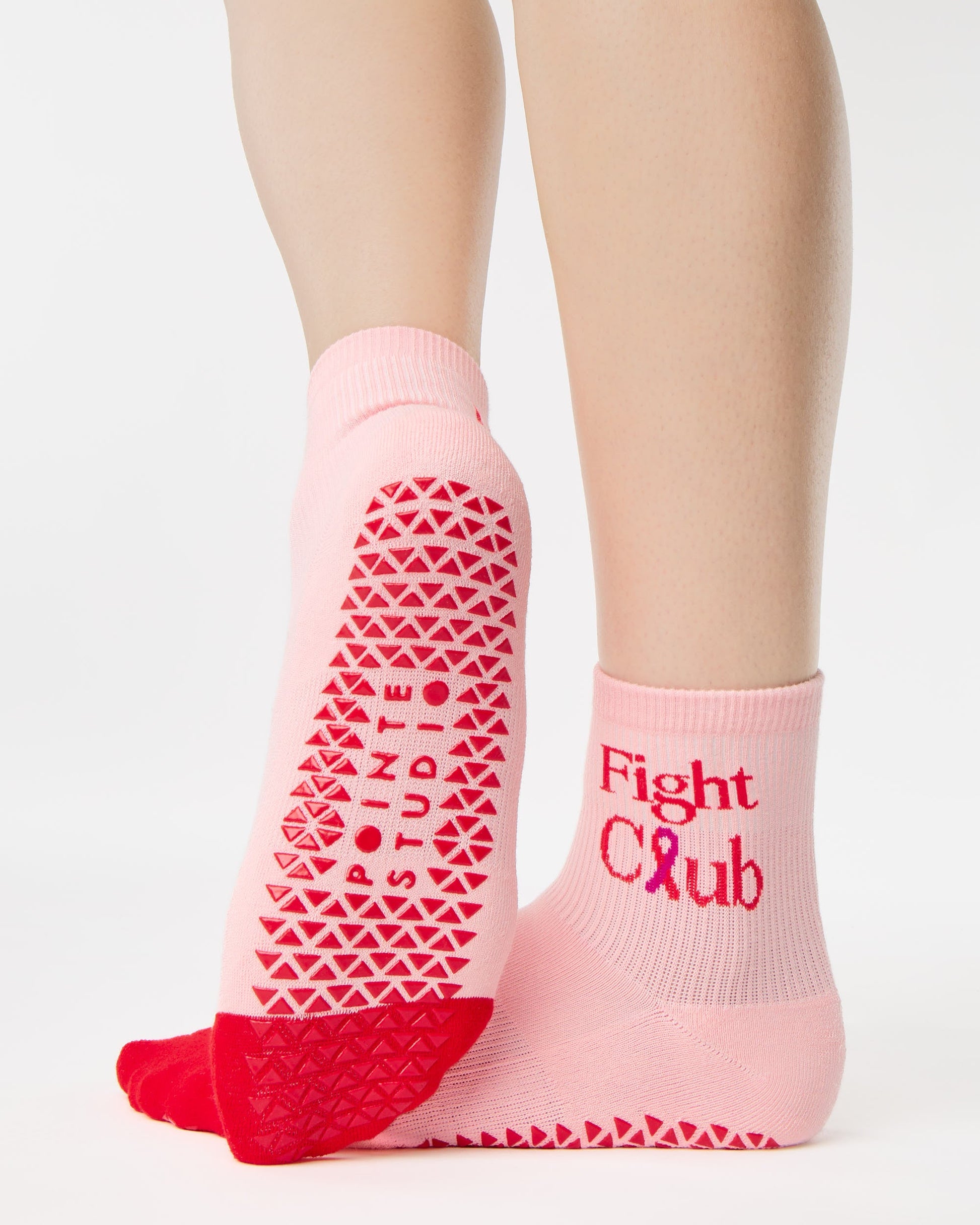 Pointe Studio X Susan G Komen Fight Club Ankle Grip Sock