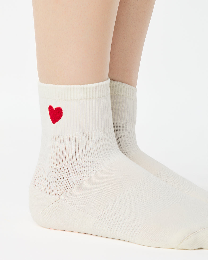 Heart Ankle Grip Sock