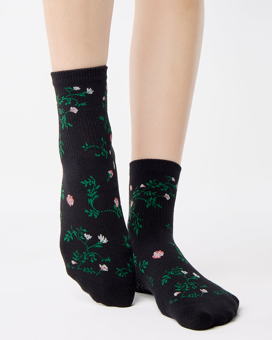 Rose Garden Ankle Grip Sock