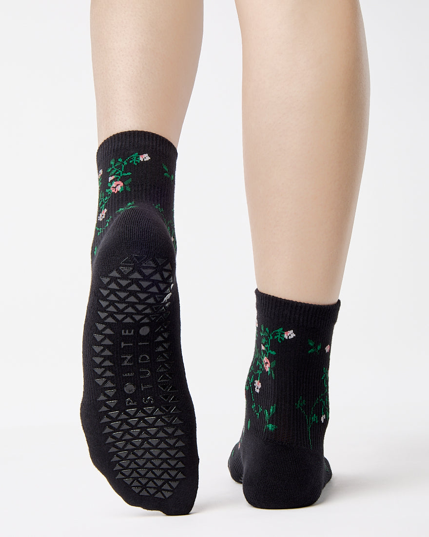 Rose Garden Ankle Grip Sock