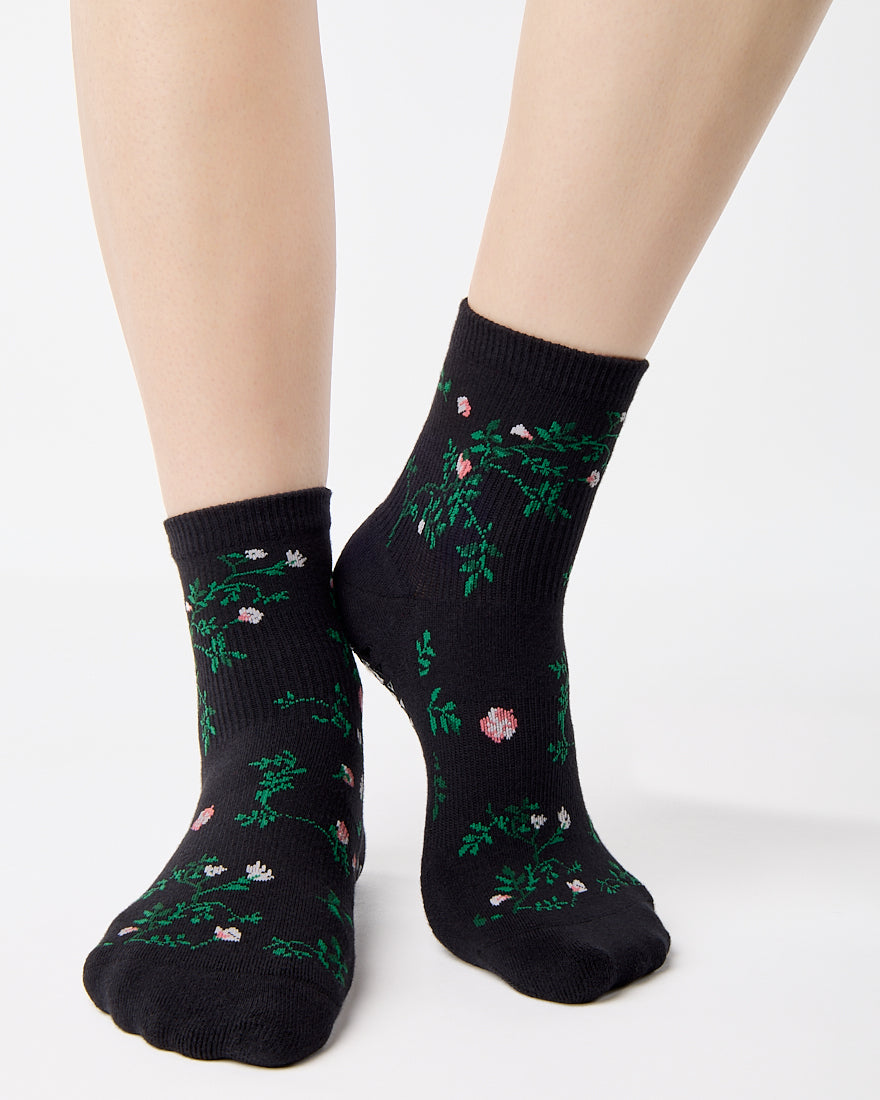 Rose Garden Ankle Grip Sock