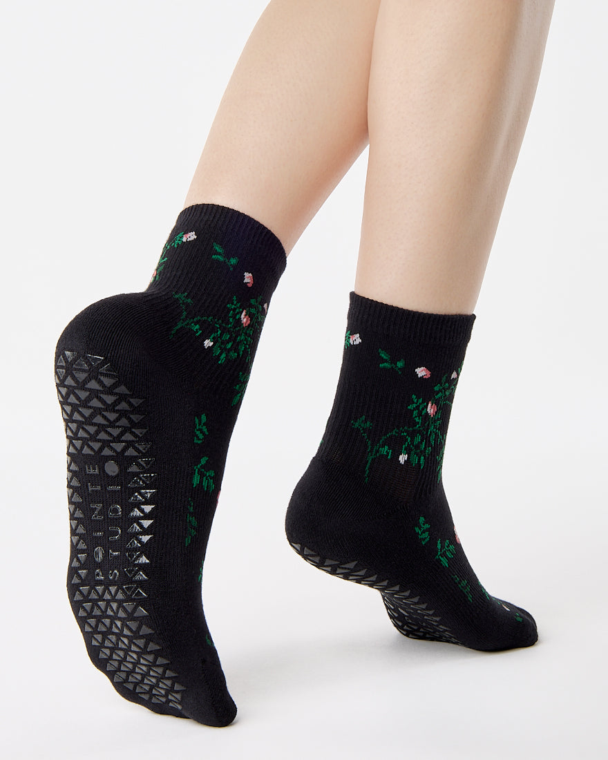 Rose Garden Ankle Grip Sock