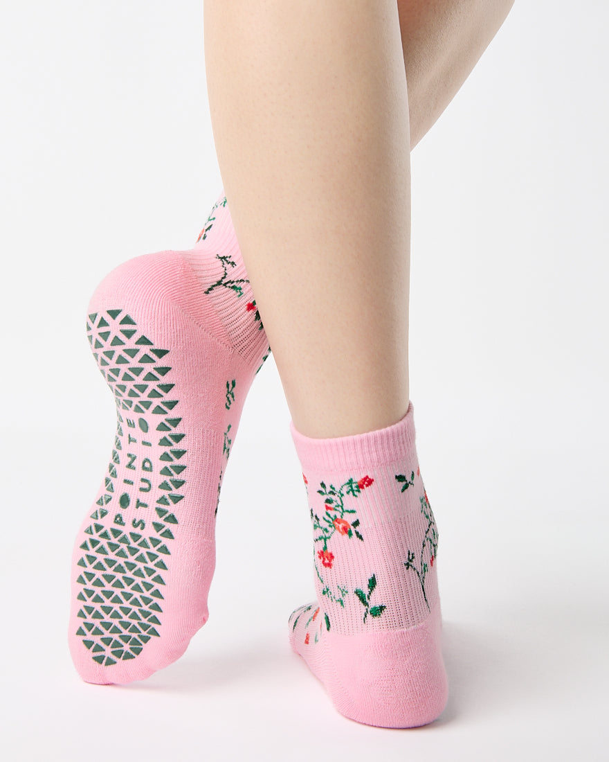 Rose Garden Ankle Grip Sock