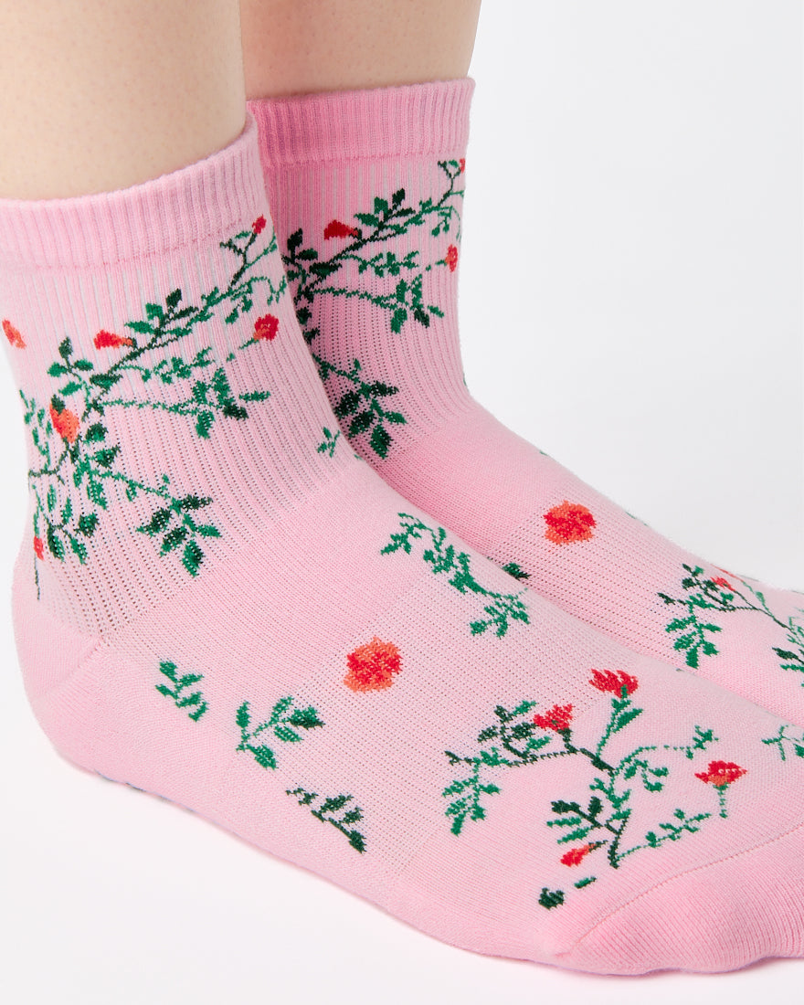 Rose Garden Ankle Grip Sock