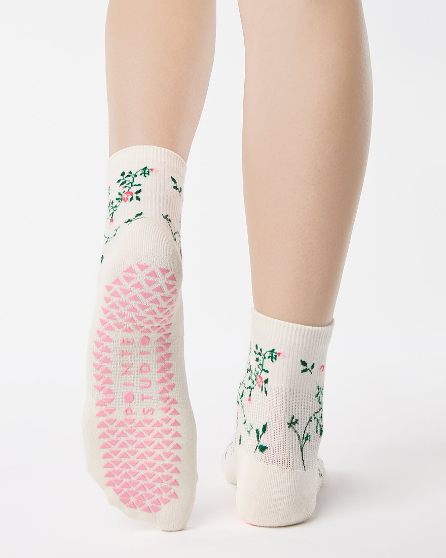 Rose Garden Ankle Grip Sock