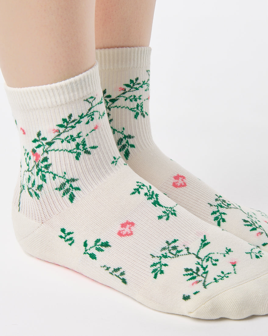 Rose Garden Ankle Grip Sock