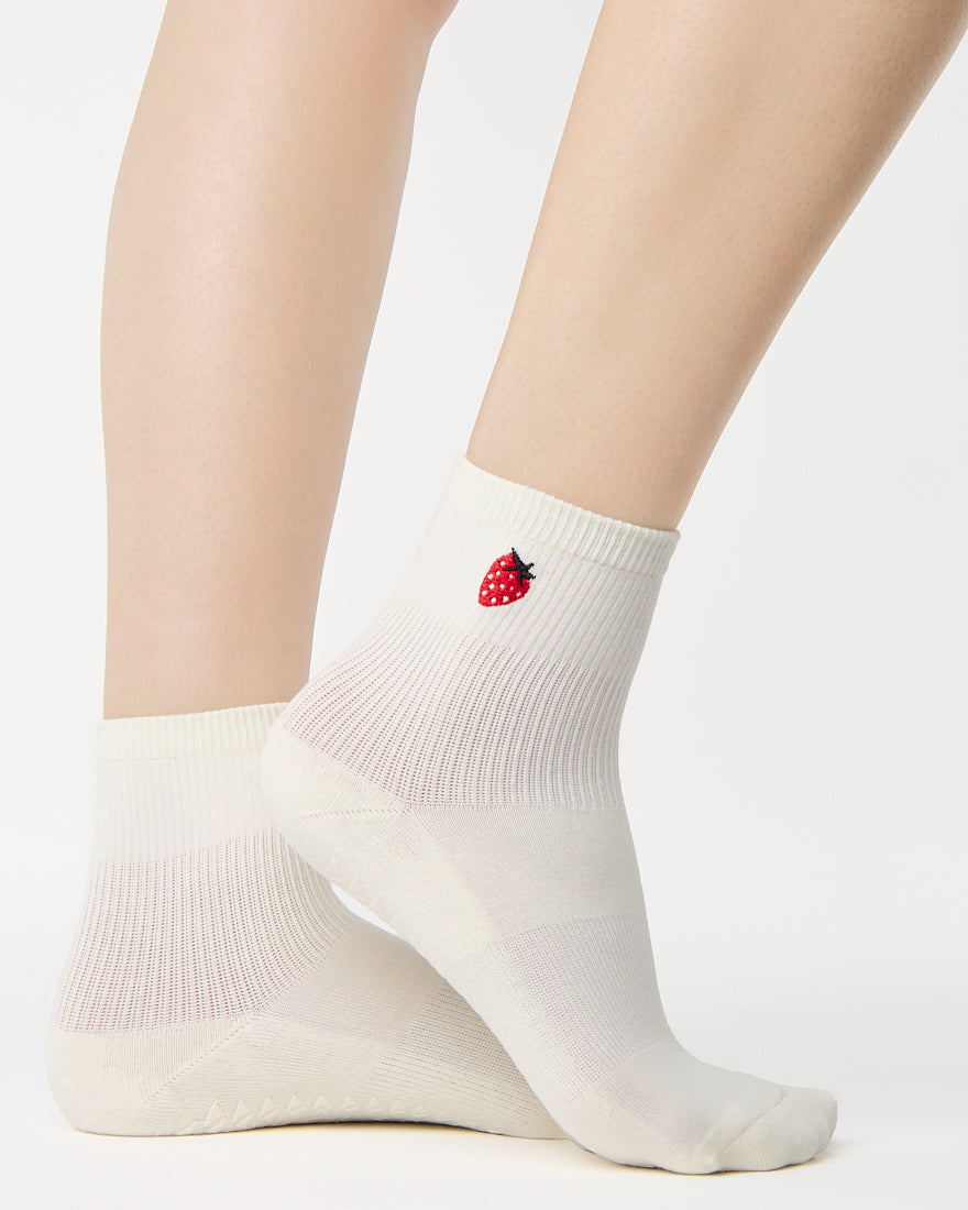 Strawberry Ankle Grip Sock