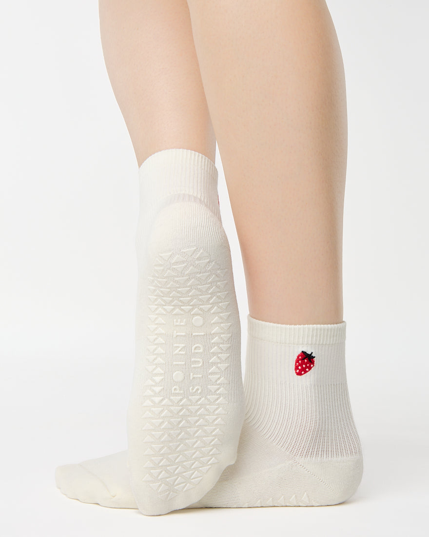 Strawberry Ankle Grip Sock