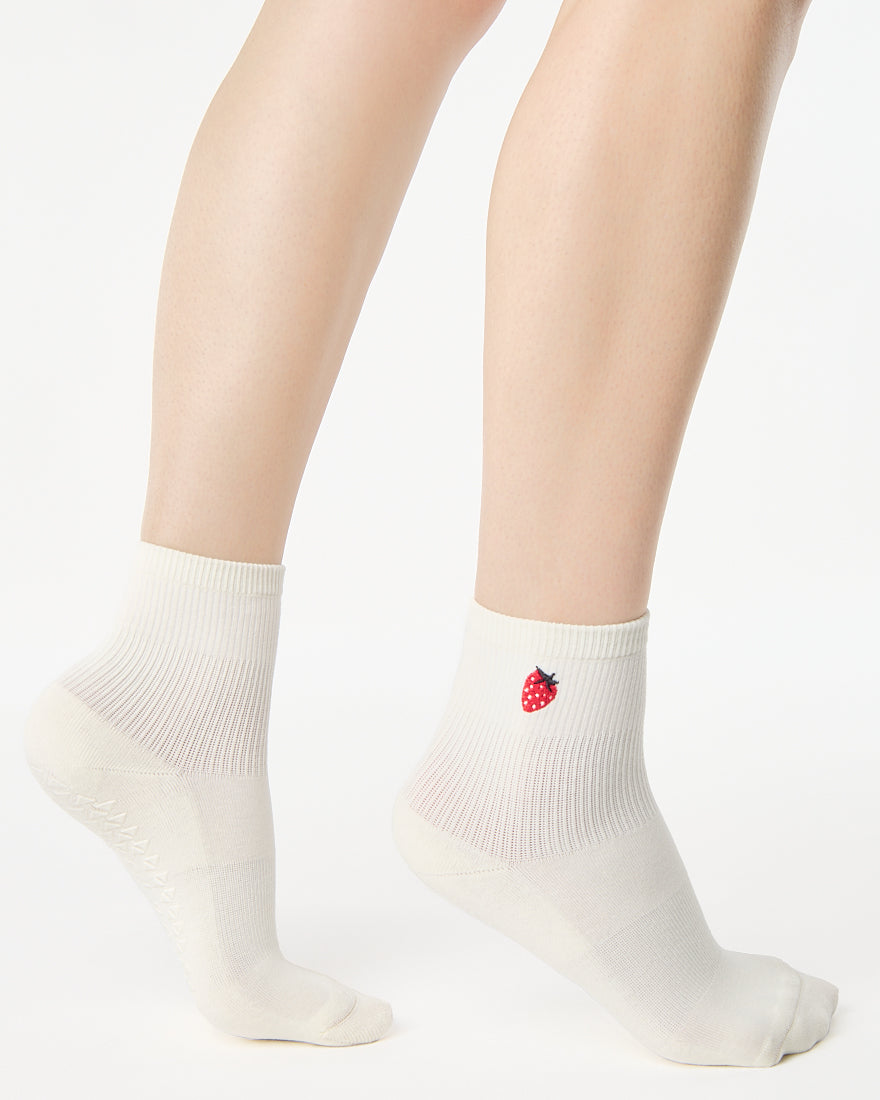 Strawberry Ankle Grip Sock