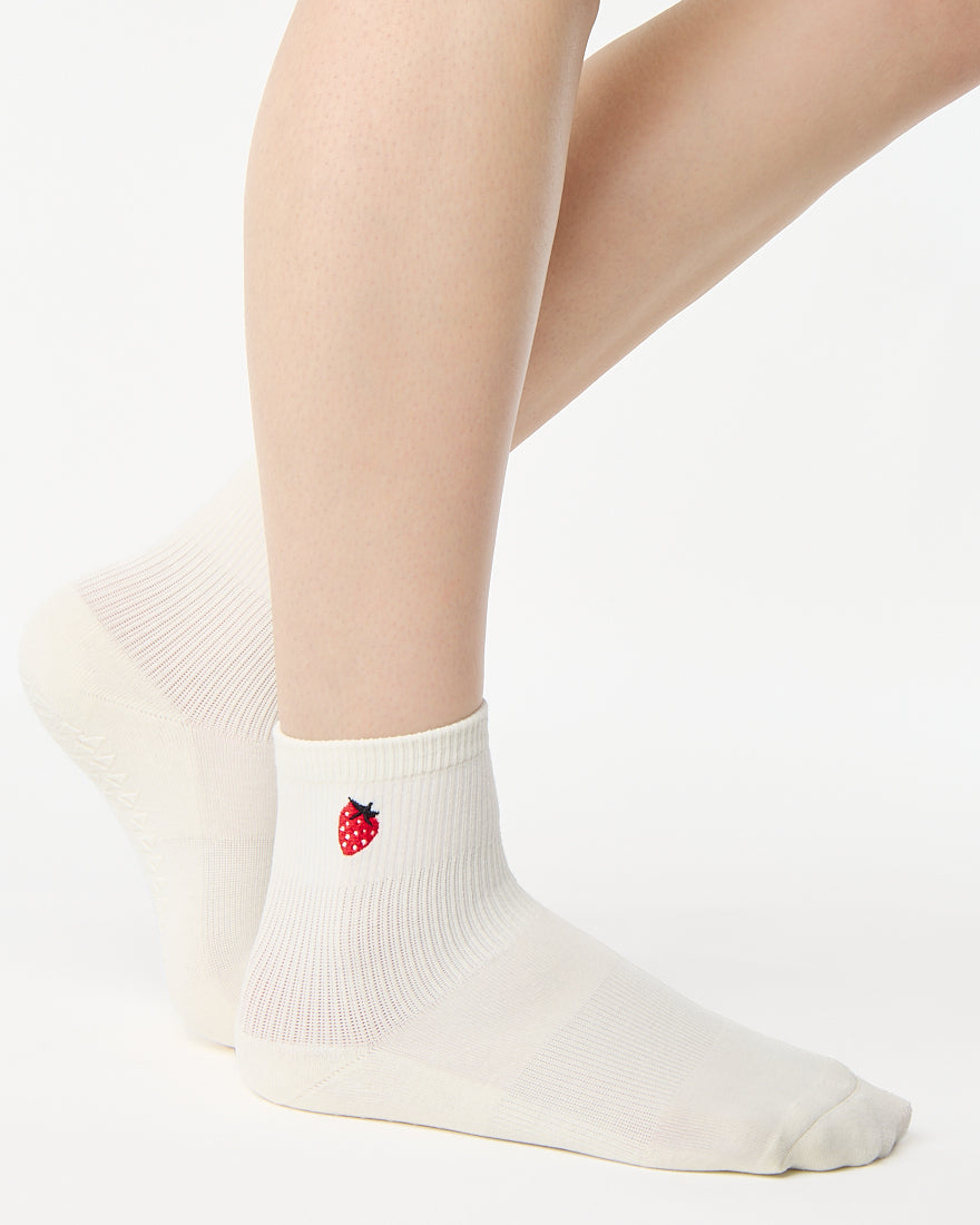Strawberry Ankle Grip Sock