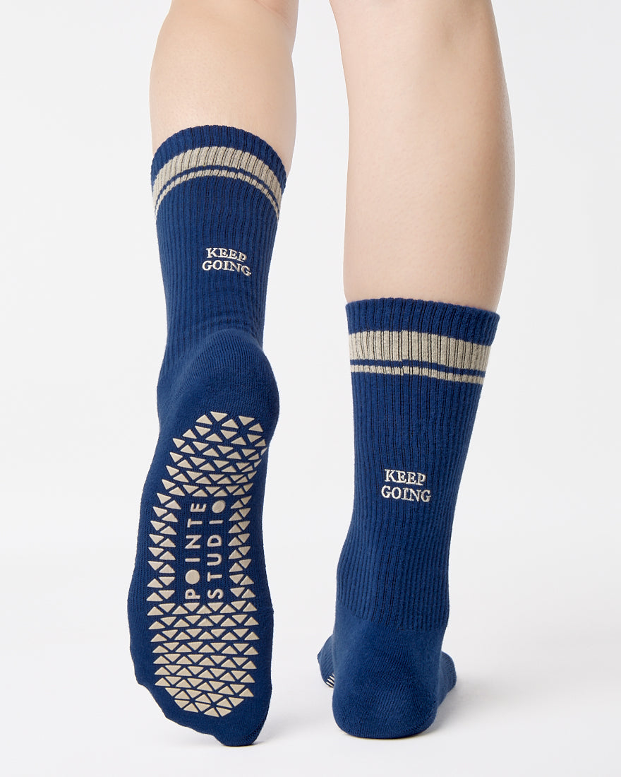 Keep Going Crew Grip Sock