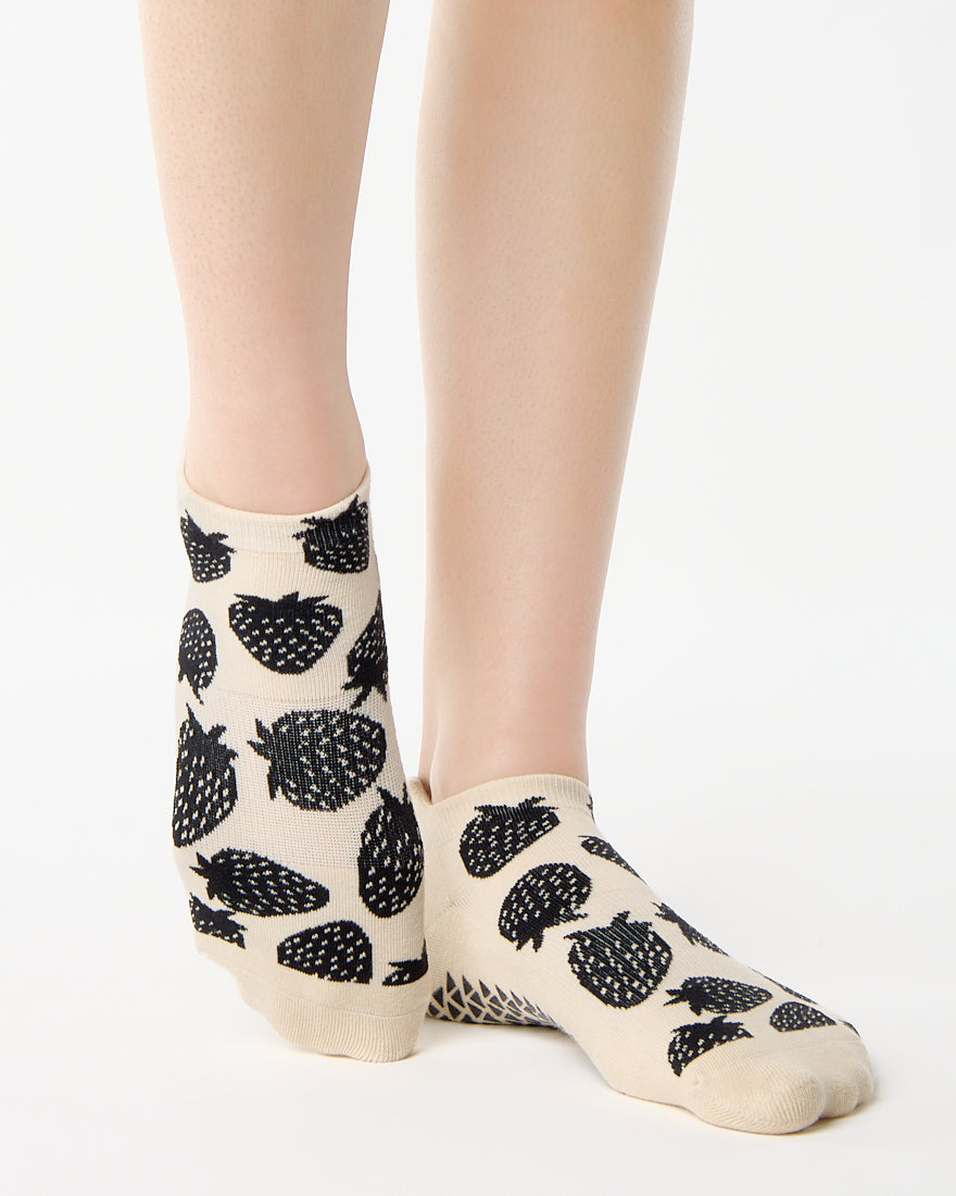 Berry Full Foot Grip Sock