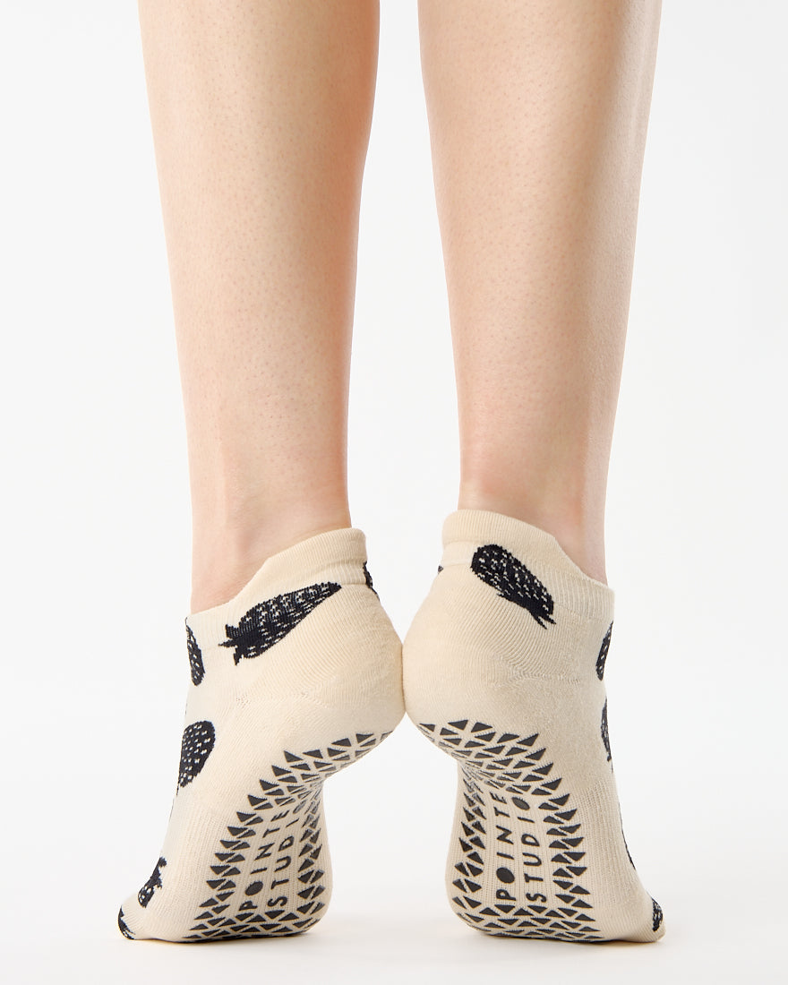 Berry Full Foot Grip Sock