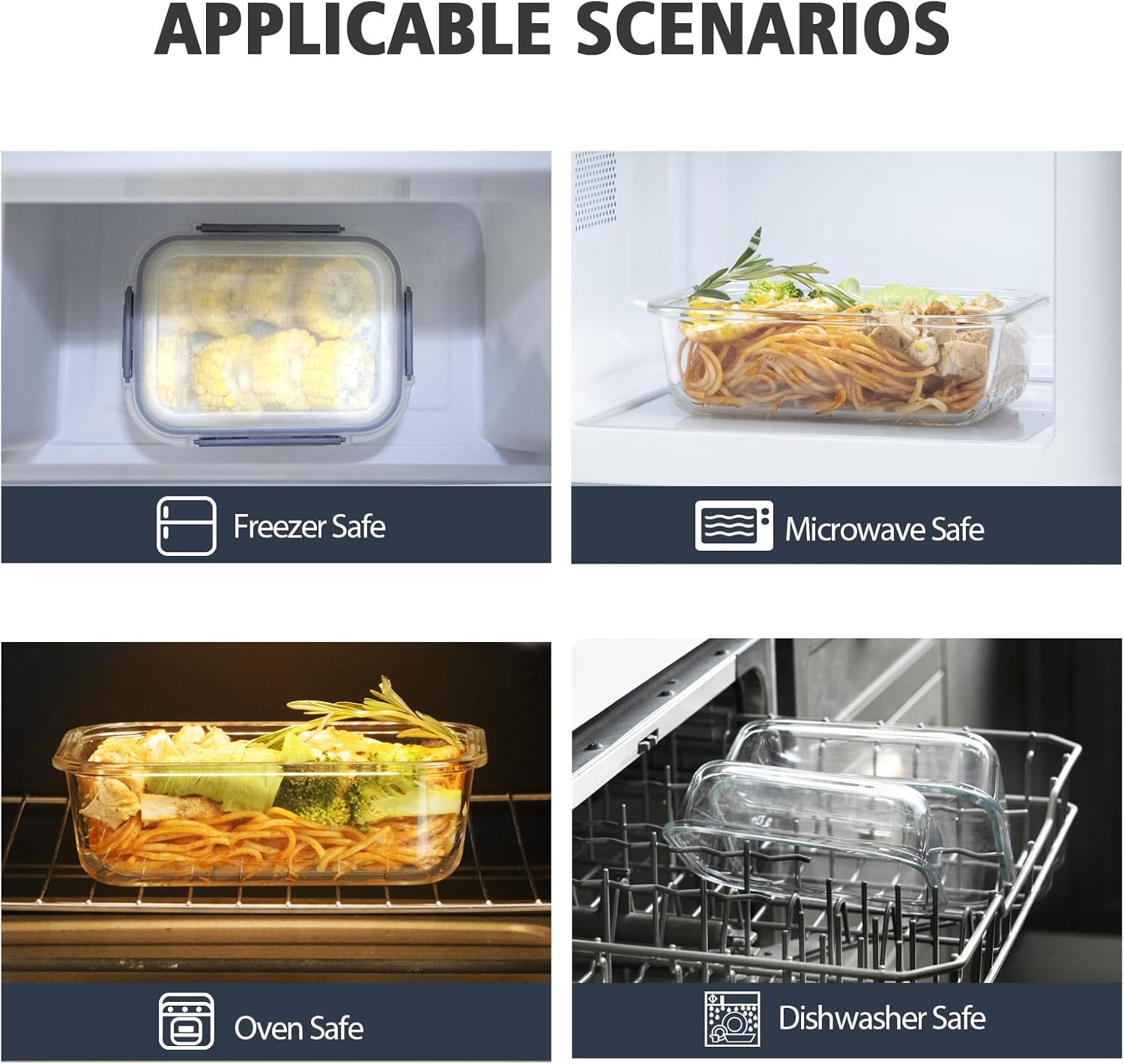 18-Piece Glass Food Storage Containers with Lids, Airtight & BPA-Free