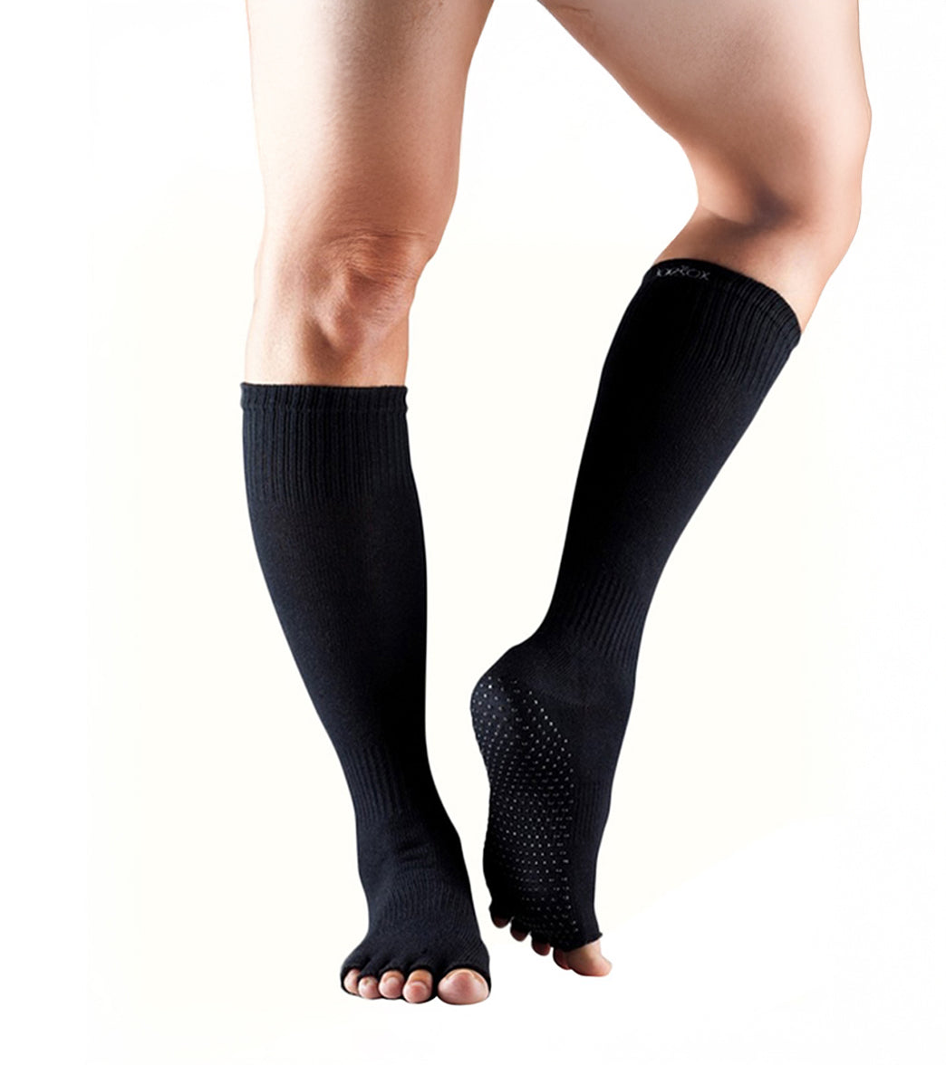 Toesox Knee High Scrunch Half-Toe Yoga Grip Socks