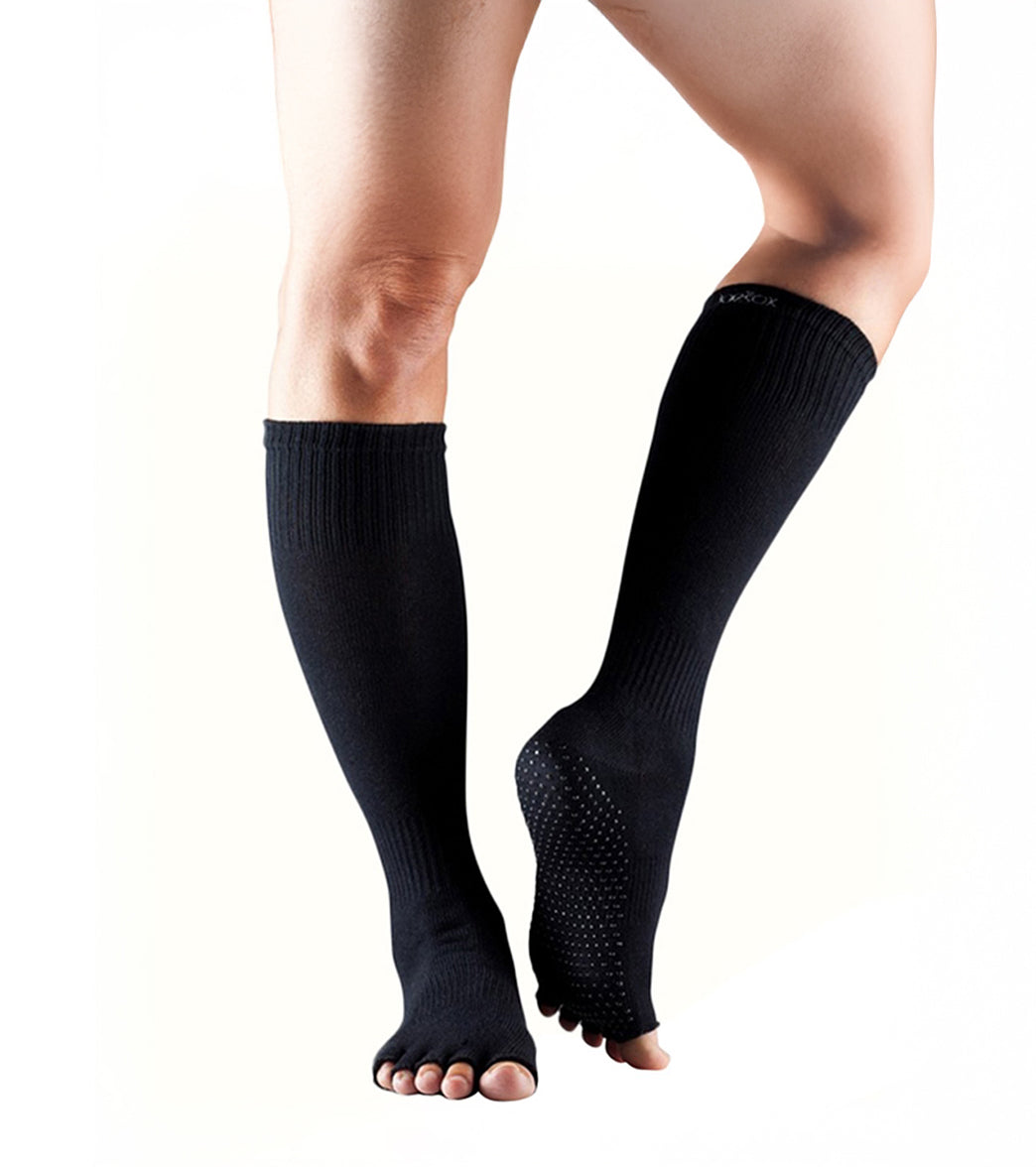 Toesox Knee High Scrunch Half-Toe Yoga Grip Socks