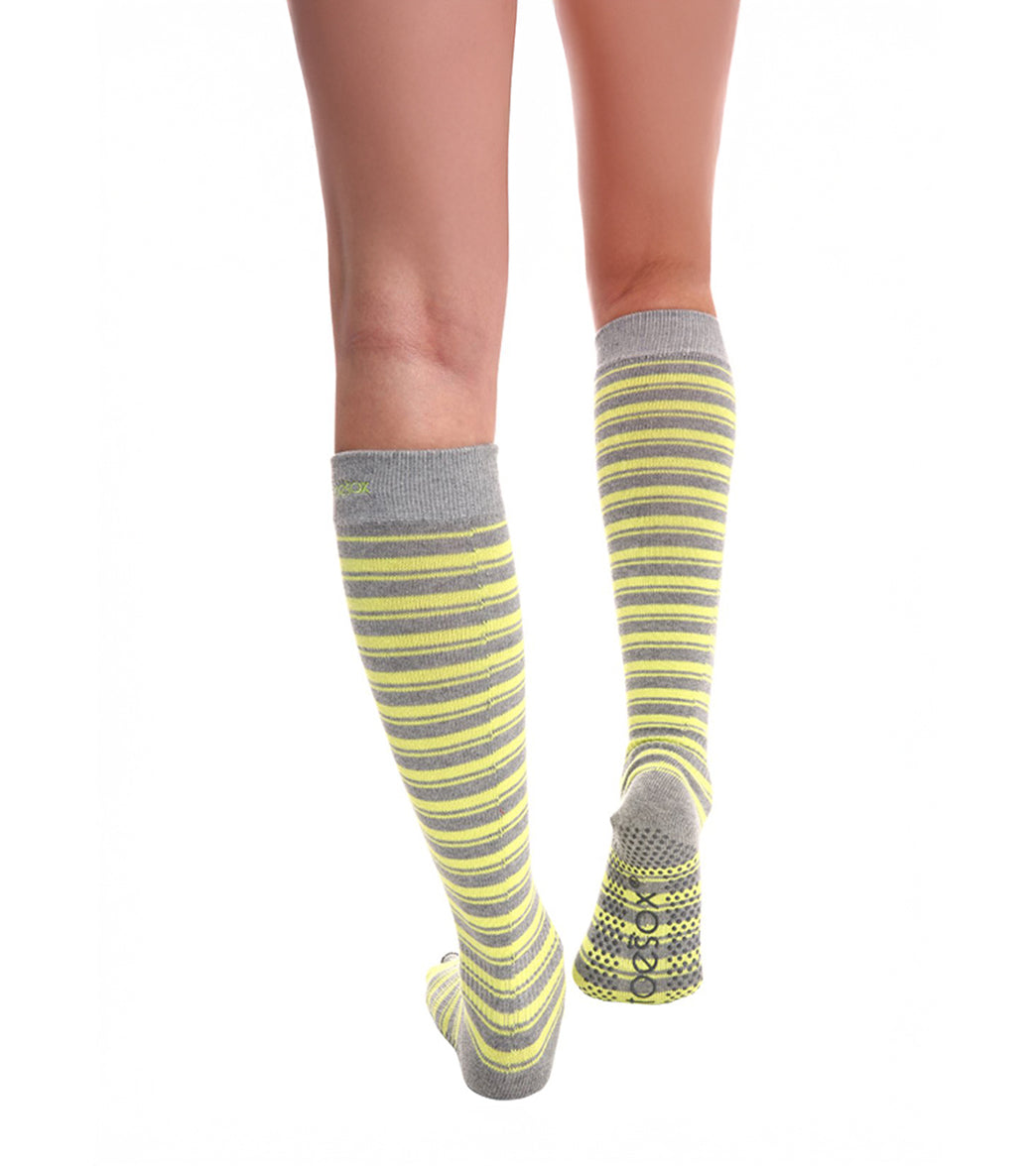 Toesox Knee High Scrunch Half-Toe Yoga Grip Socks