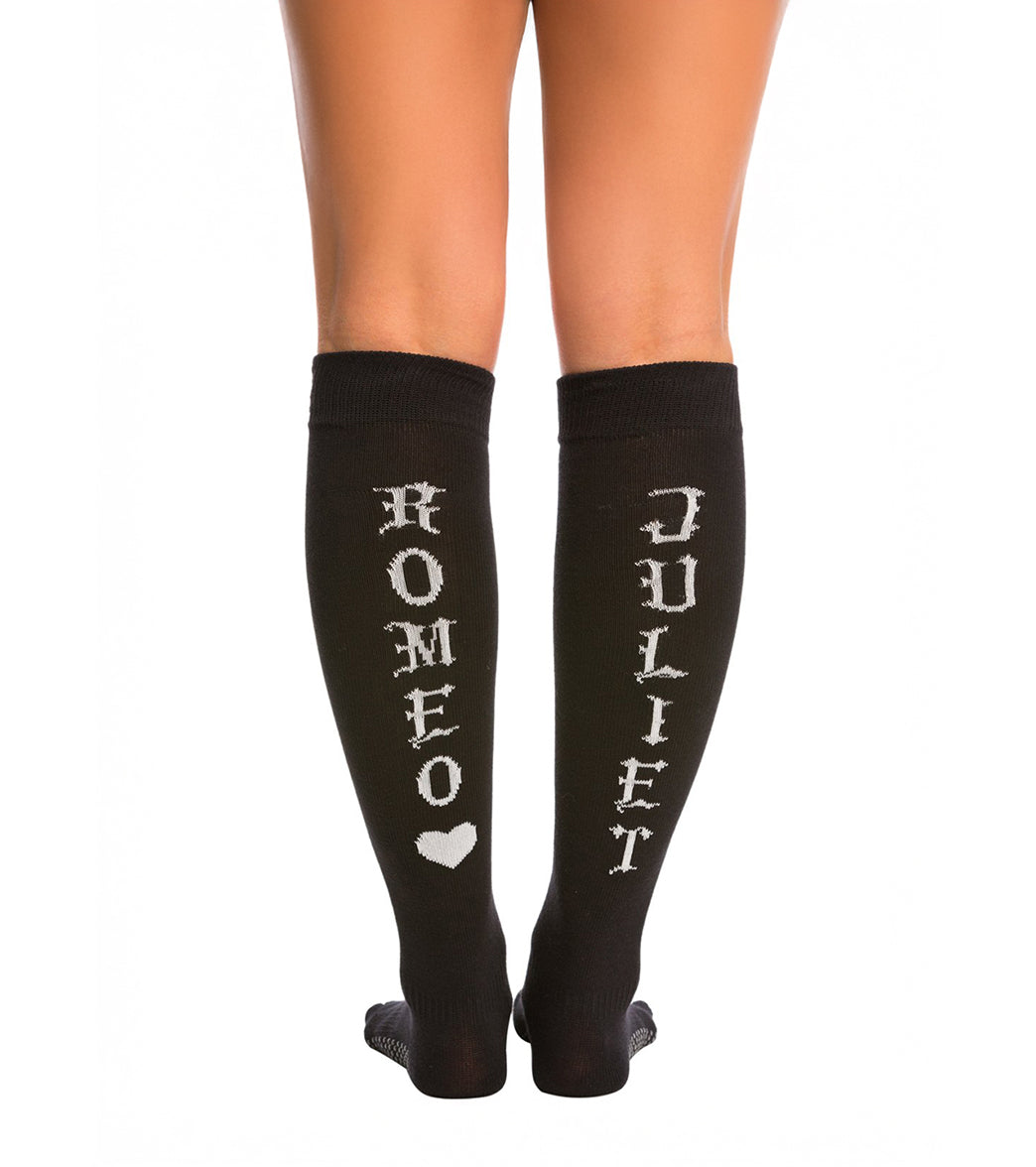 Toesox Knee High Scrunch Half-Toe Yoga Grip Socks