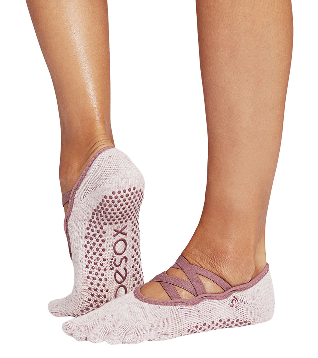 Toesox Elle Full-Toe Yoga Grip Socks
