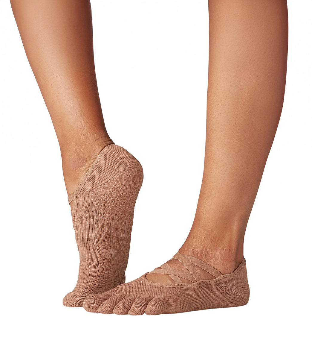 Toesox Elle Full-Toe Yoga Grip Socks