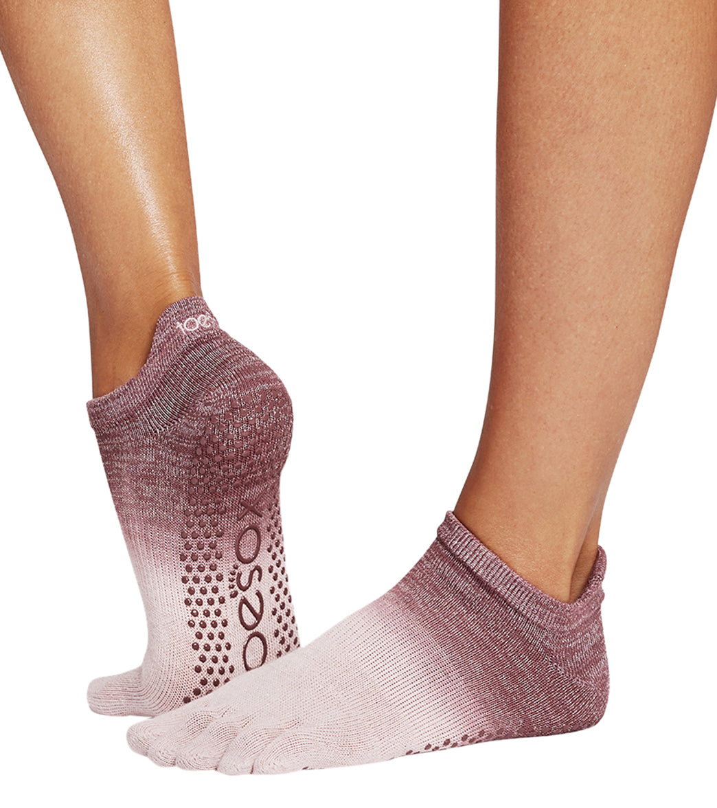 Toesox Grip Full Toe Low Rise Socks
