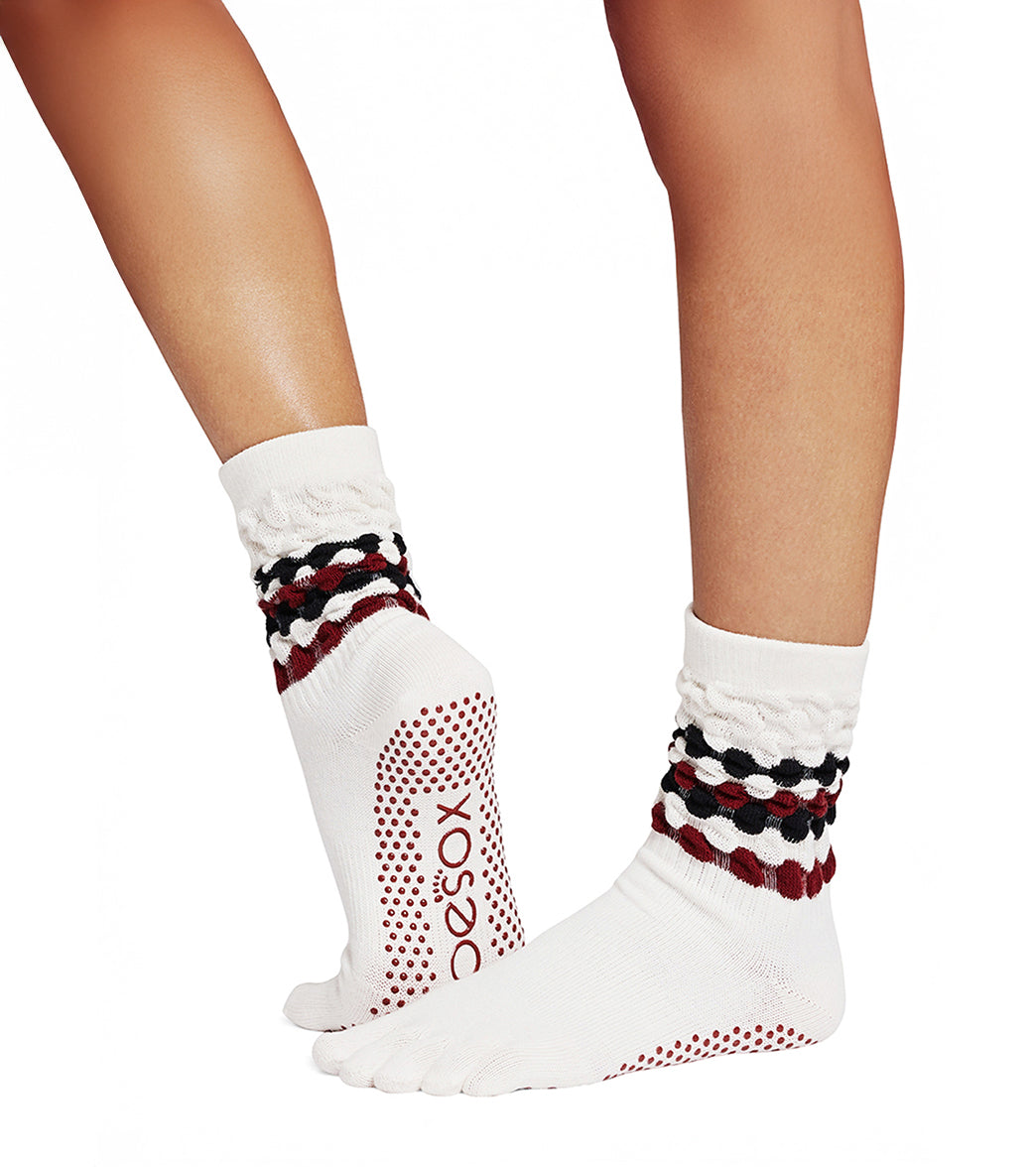 Toesox Crew Full Toe Grip Socks
