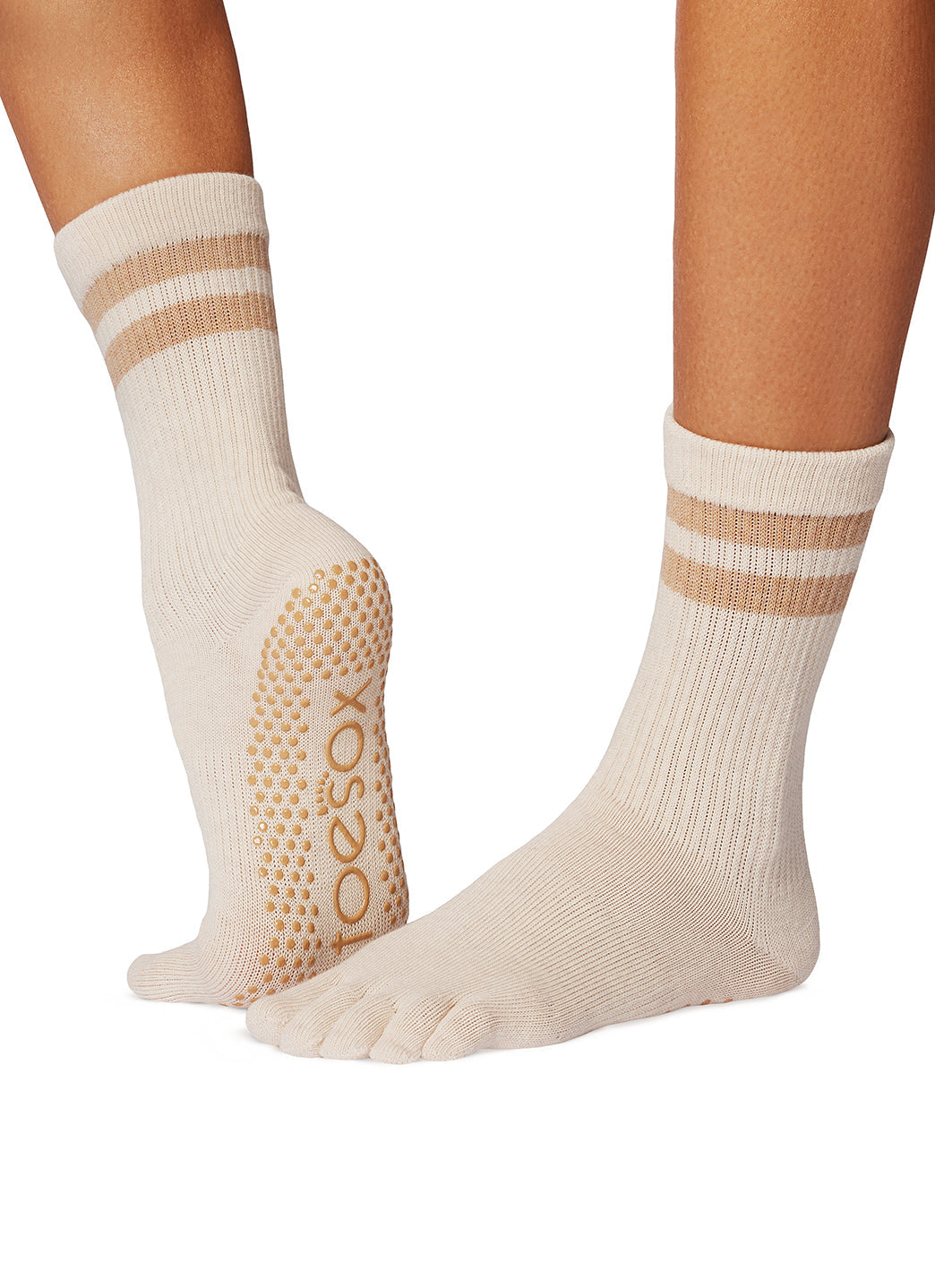 Toesox Crew Full Toe Grip Socks