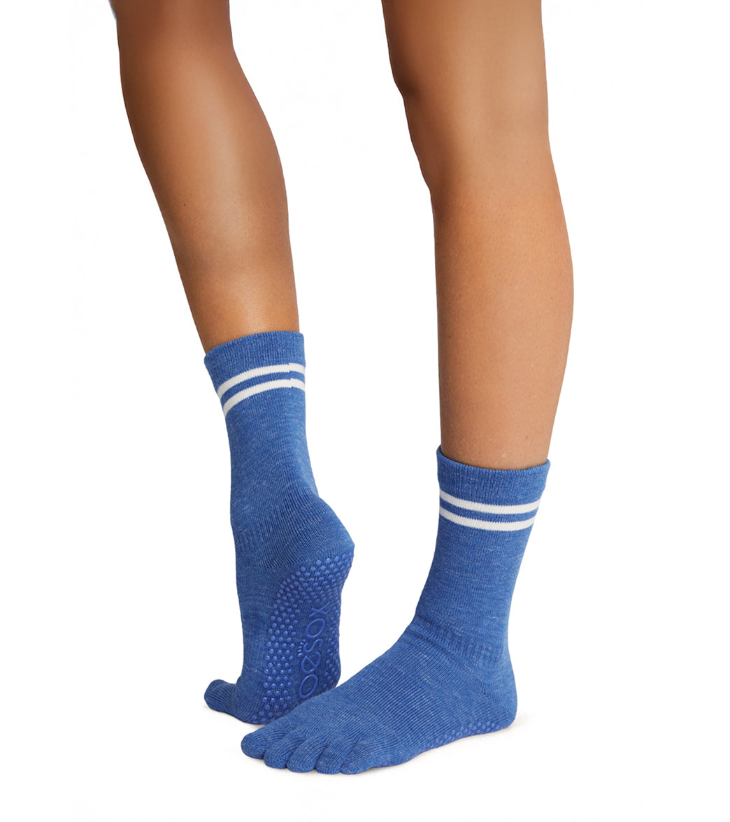 Toesox Crew Full Toe Grip Socks