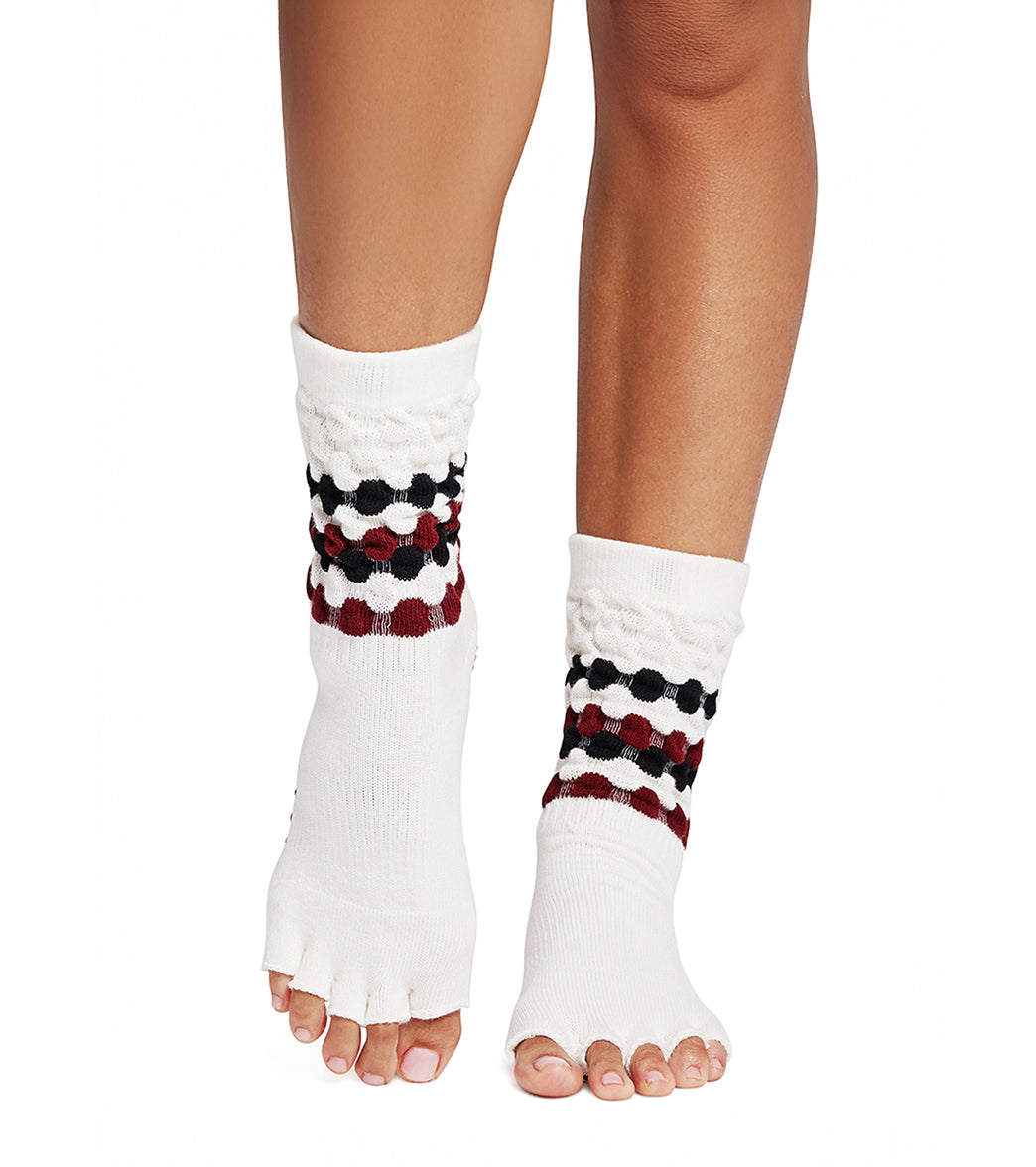 Toesox Crew Half Toe Grip Socks