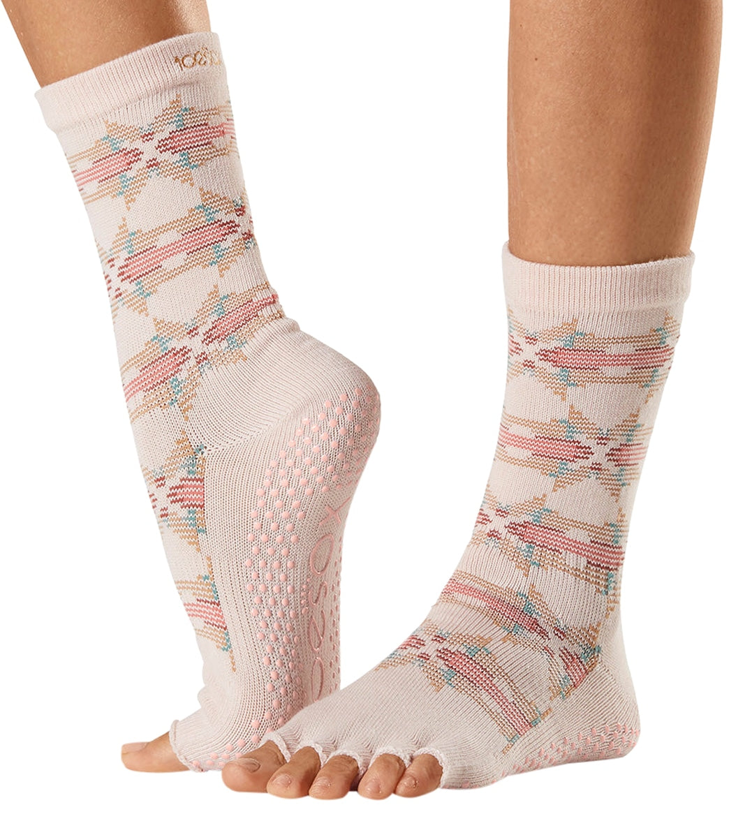 Toesox Crew Half Toe Grip Socks
