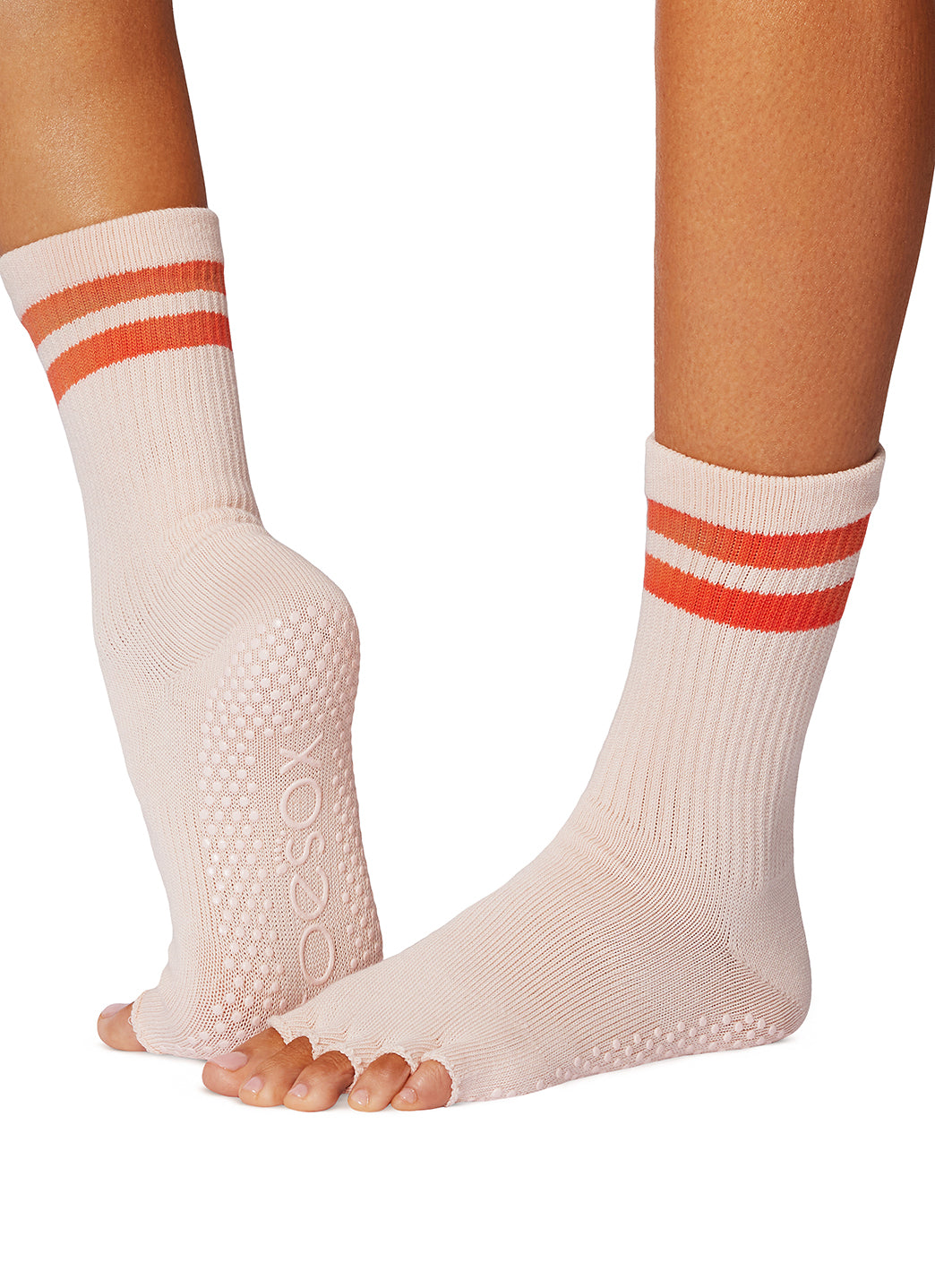 Toesox Crew Half Toe Grip Socks