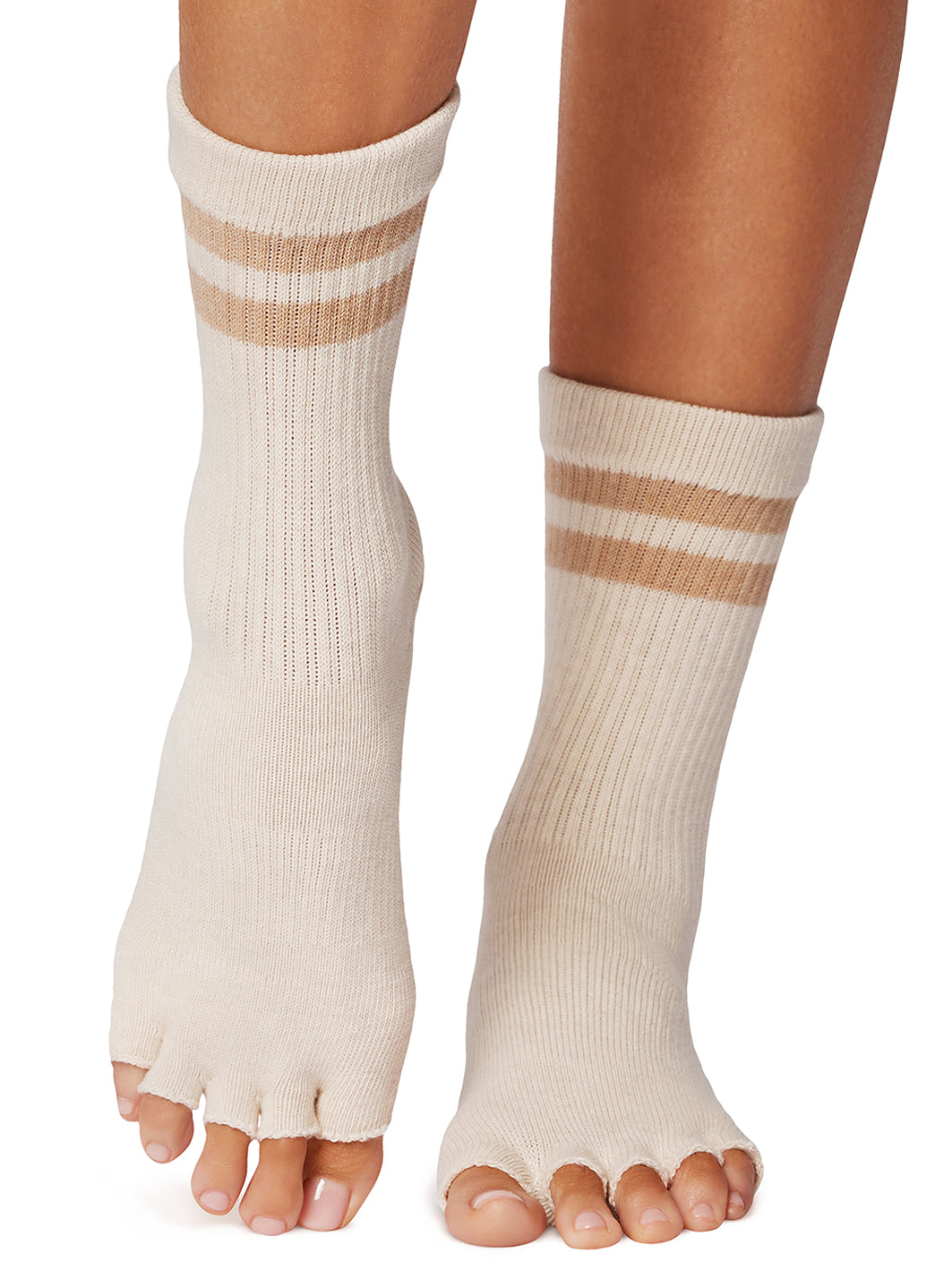 Toesox Crew Half Toe Grip Socks