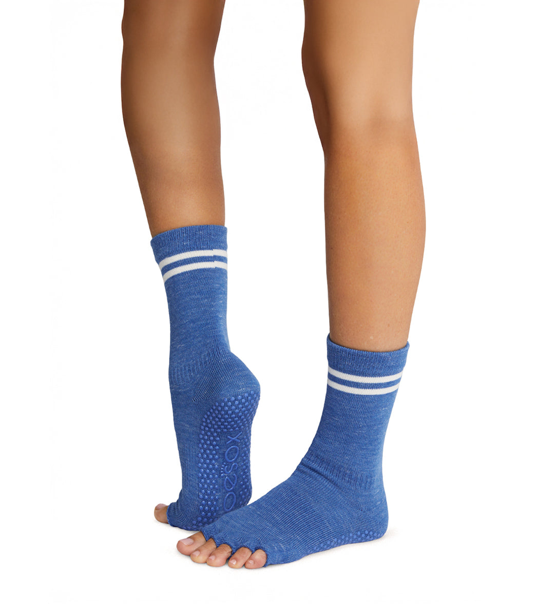 Toesox Crew Half Toe Grip Socks