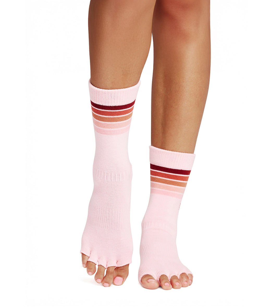 Toesox Crew Half Toe Grip Socks