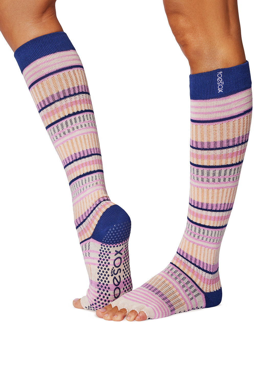 Toesox Scrunch Half Toe Grip Socks
